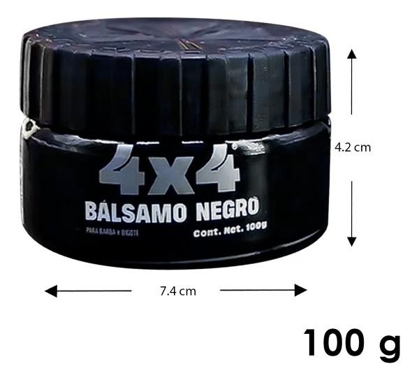 Cera Balsamo Barba Bigote Cubre Canas Color Negro 4x4 100grs image number null