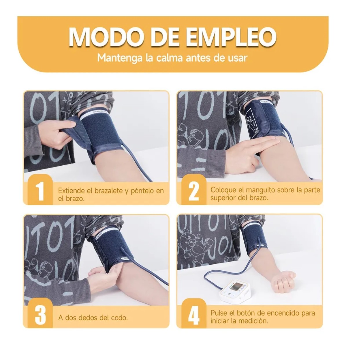 Aparato Checar La Presion Digital Arterial Con Brazo Blanco image number null