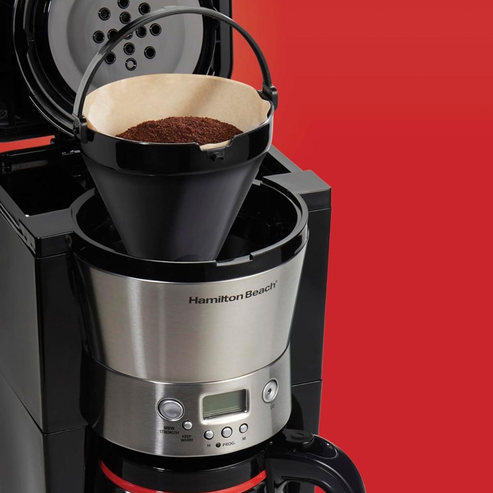 Cafetera Programable Hamilton Beach 12 Tazas Negra 46895 image number null