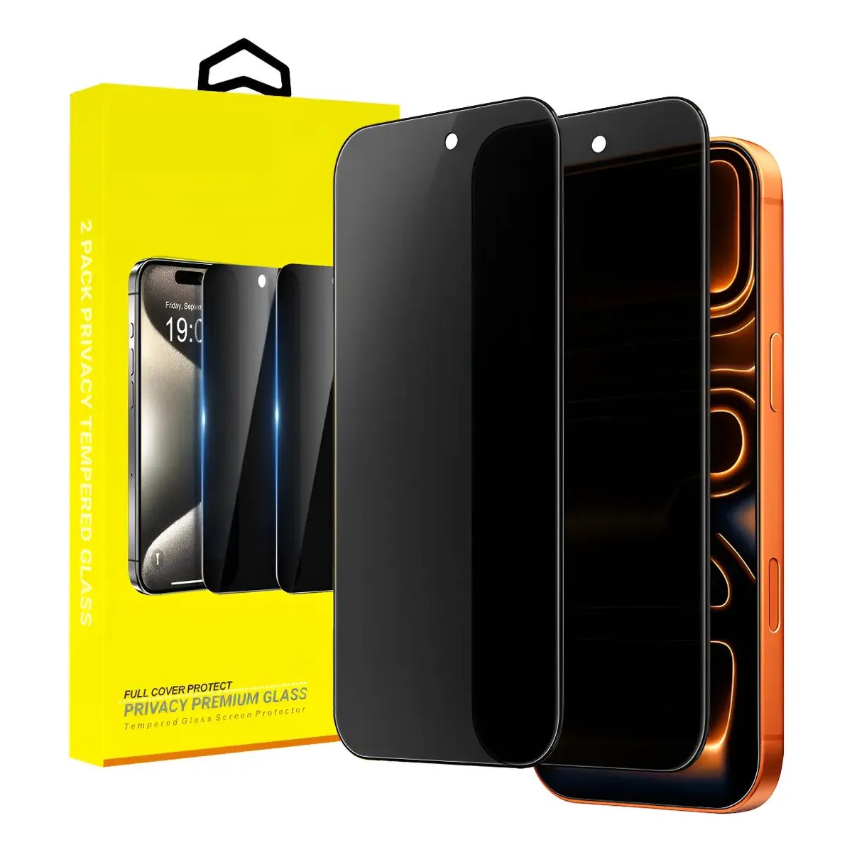Micas Privacidad Para iPhone Cristal Templado Premium 2 Piezas image number null