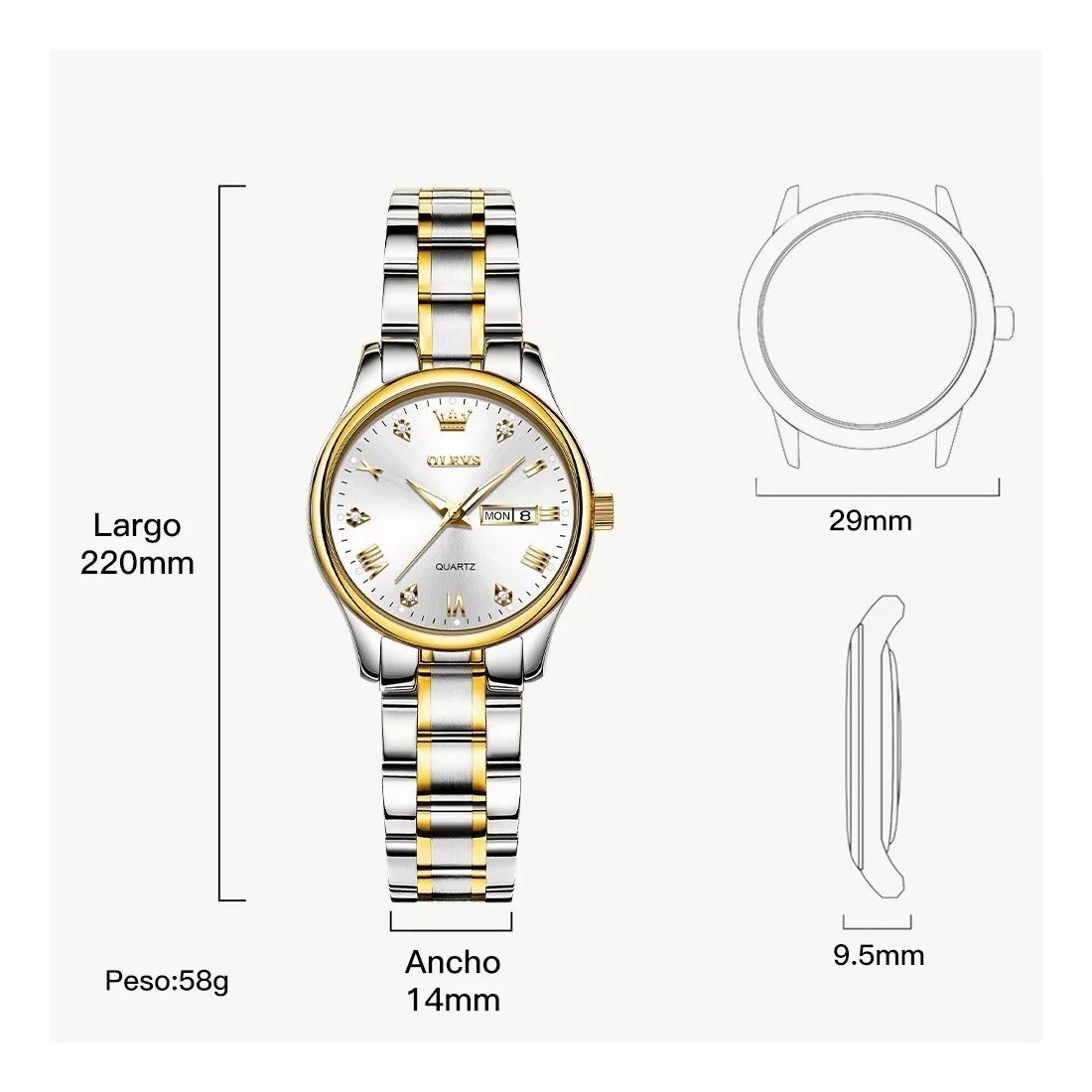 Reloj Mujer Olevs 5563 Original Luminoso image number null