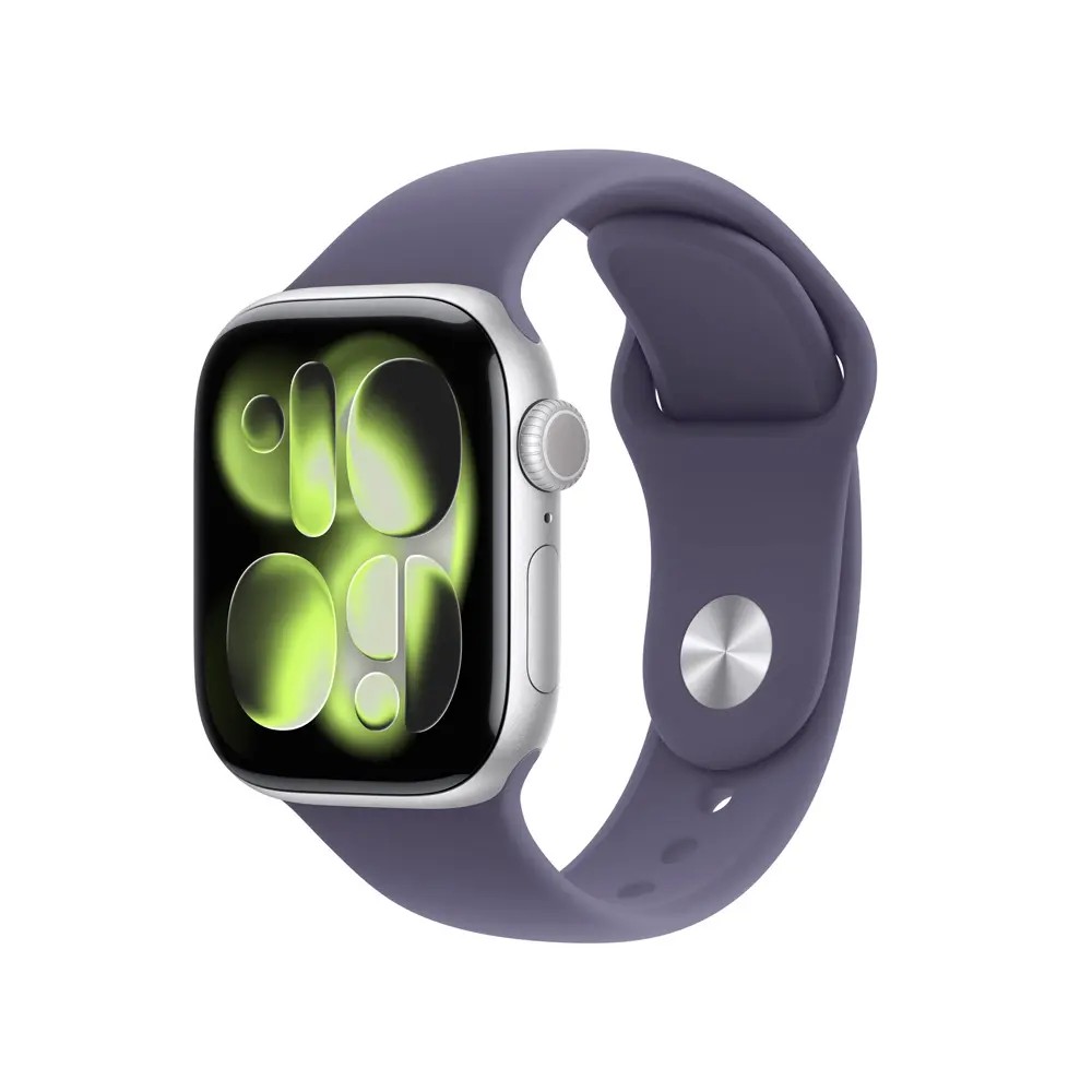 Apple Watch 11 GPS 46mm Plata + Correa Morado Niebla M/L image number null