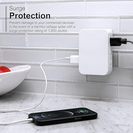 SURGE PROTECTOR TAP, 6 OUTLET 1500 J SIDE ACCESS. image number null