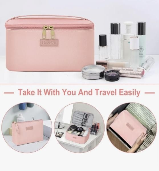 3pcs Cosmetiquera Neceser Estuches De Maquillaje Bolsa Viaje ROSA image number null
