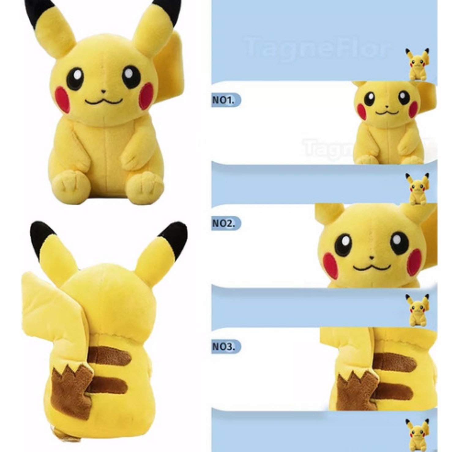 Peluche Pok&eacute;mon Original Pikachu Amarillo image number null