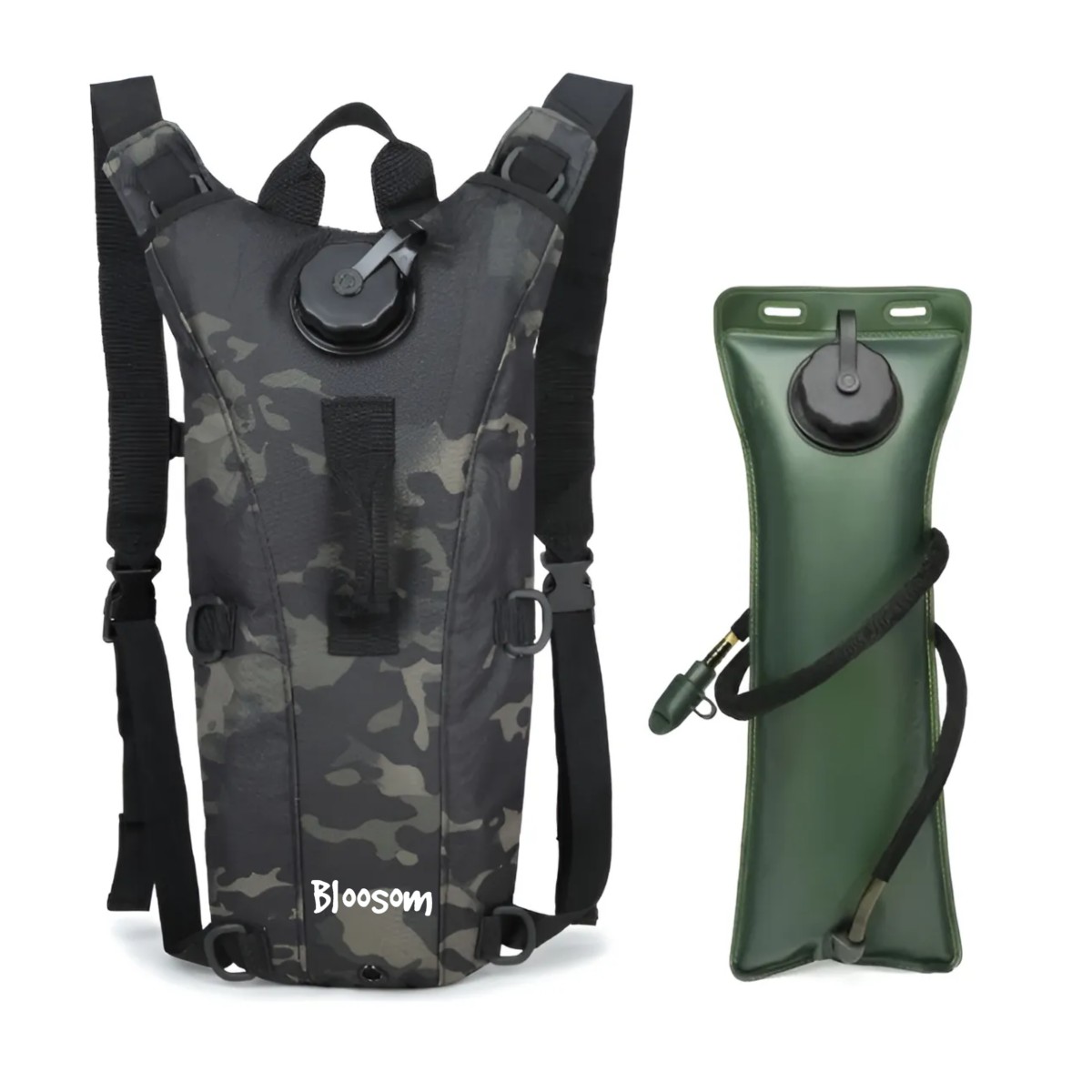 Mochila Hidratante Bolsa Agua 3l Bicicleta Camper Negro CP image number null