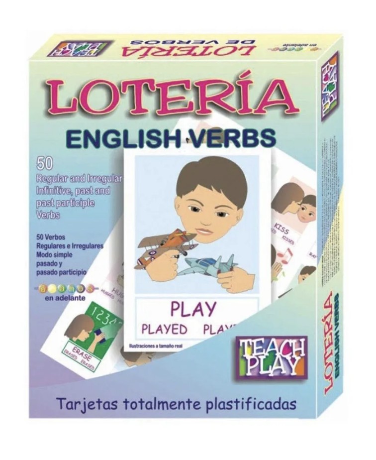 Juego De Loter&iacute;a De Verbos En Ingl&eacute;s Teach Play image number null