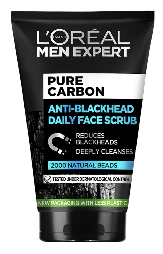 L'Or&eacute;al Men Expert Gel Exfoliante Facial Pure Carbon, Anti Puntos Negros, 100ml image number null