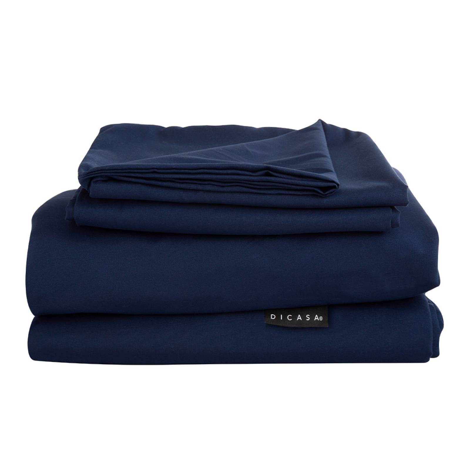 Protector Matrimonial Dicasa Cloud con S&aacute;banas Softy Azul Marino image number null