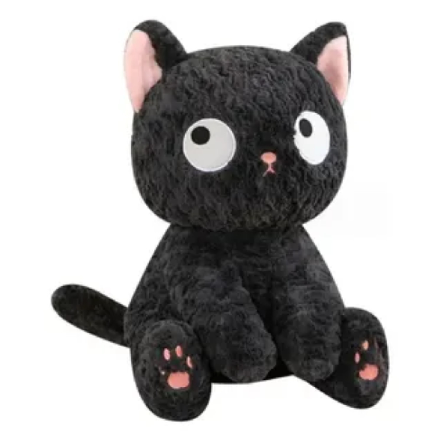 Peluche Gato Ojos Saltones Negro image number null