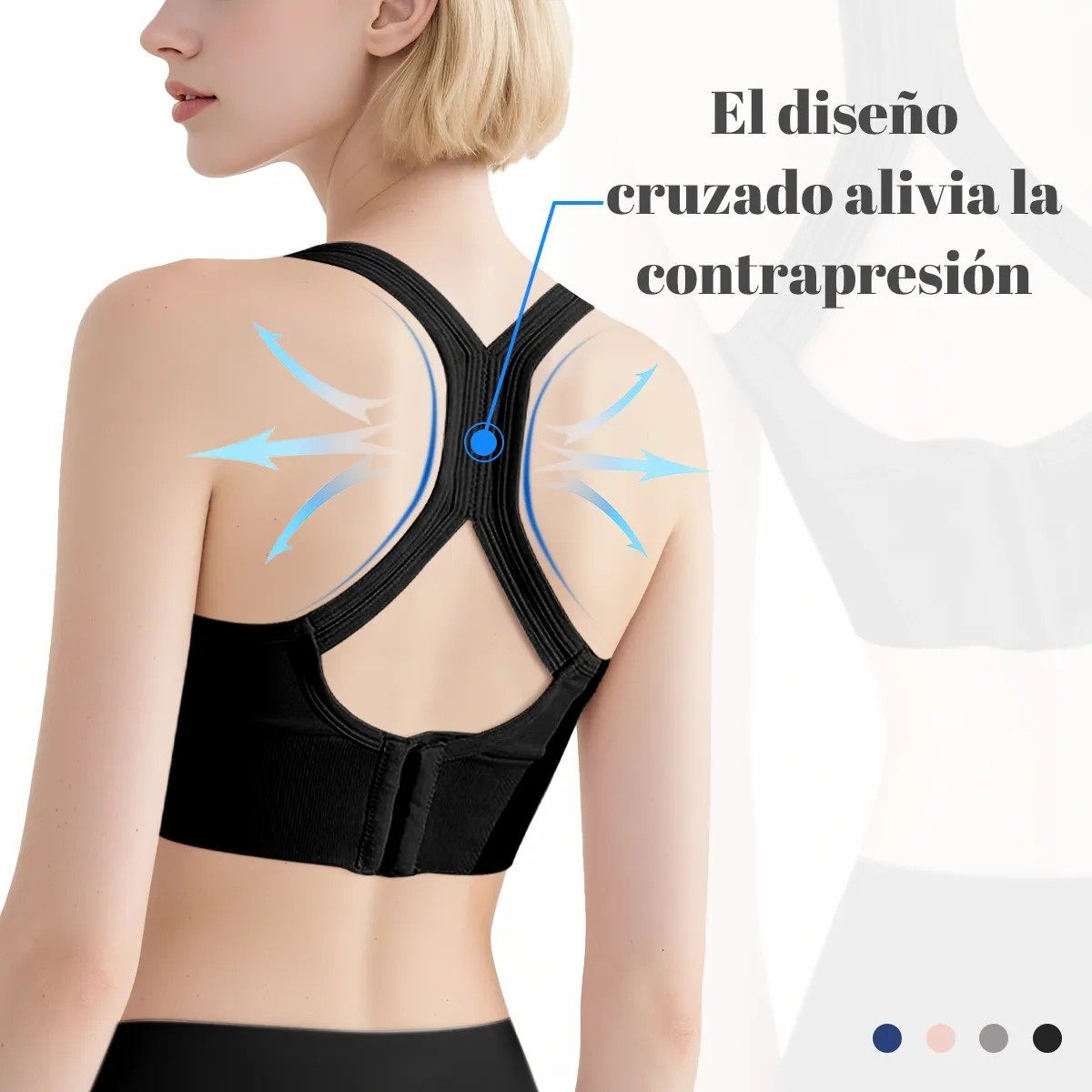 2pzs Top Deportivo Correr Ajustable Secado R&aacute;pido Brasier Negro Talla: 2XL image number null