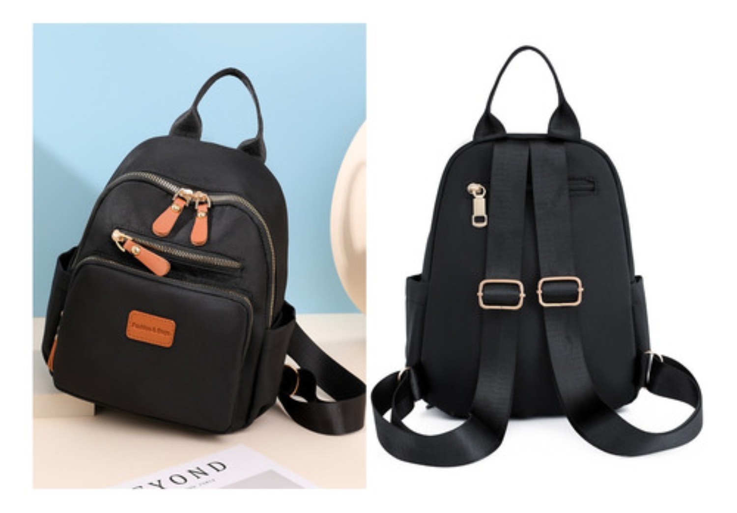 Mochila Antirrobo De Moda Para Mujer negra detalles marron image number null