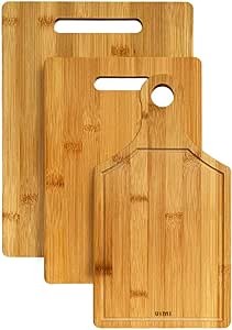 A Paquete 3 Piezas De Tabla Cuadradas De Bamb&uacute; Para Picar Alimentos image number null