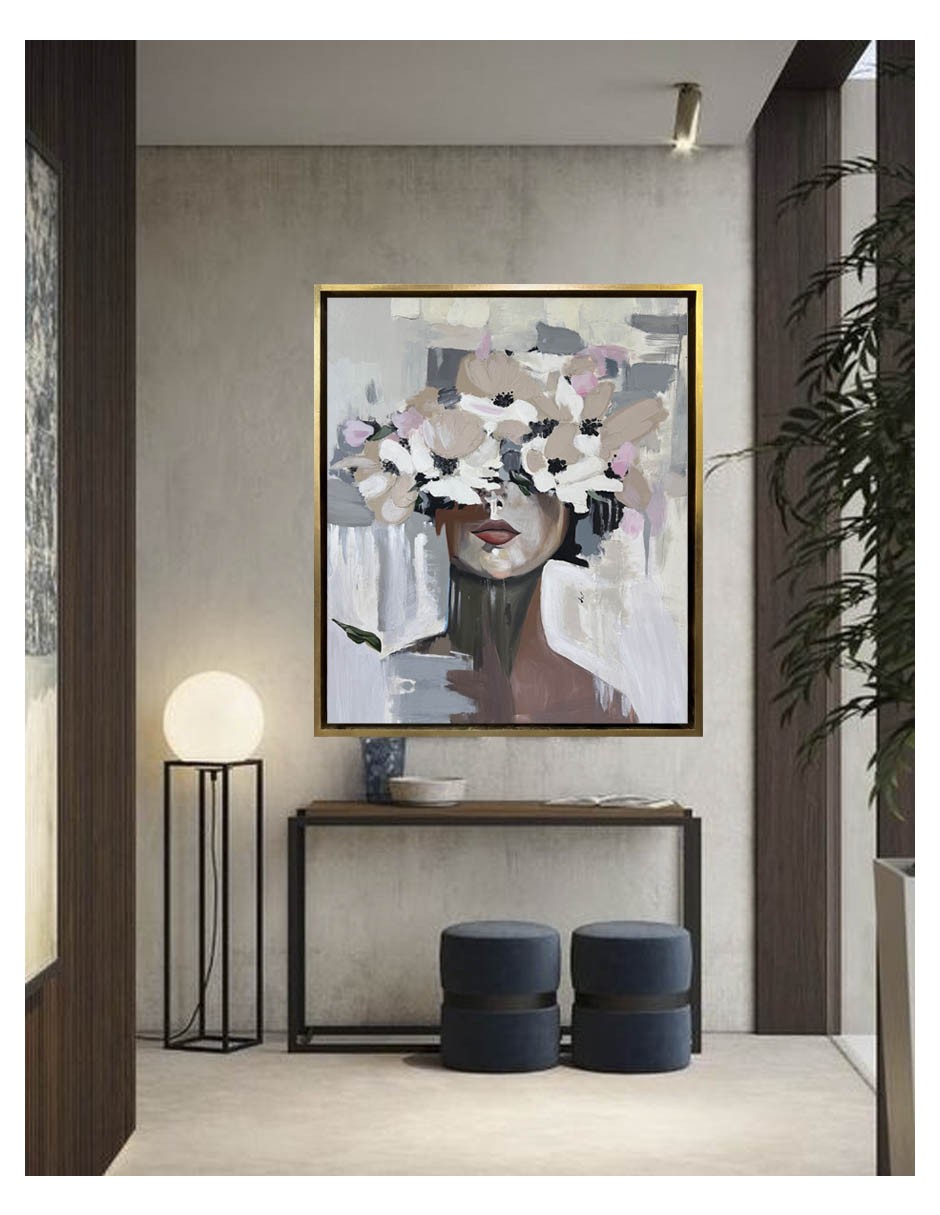 Hermoso cuadro decorativo pintado totalmente a mano image number null