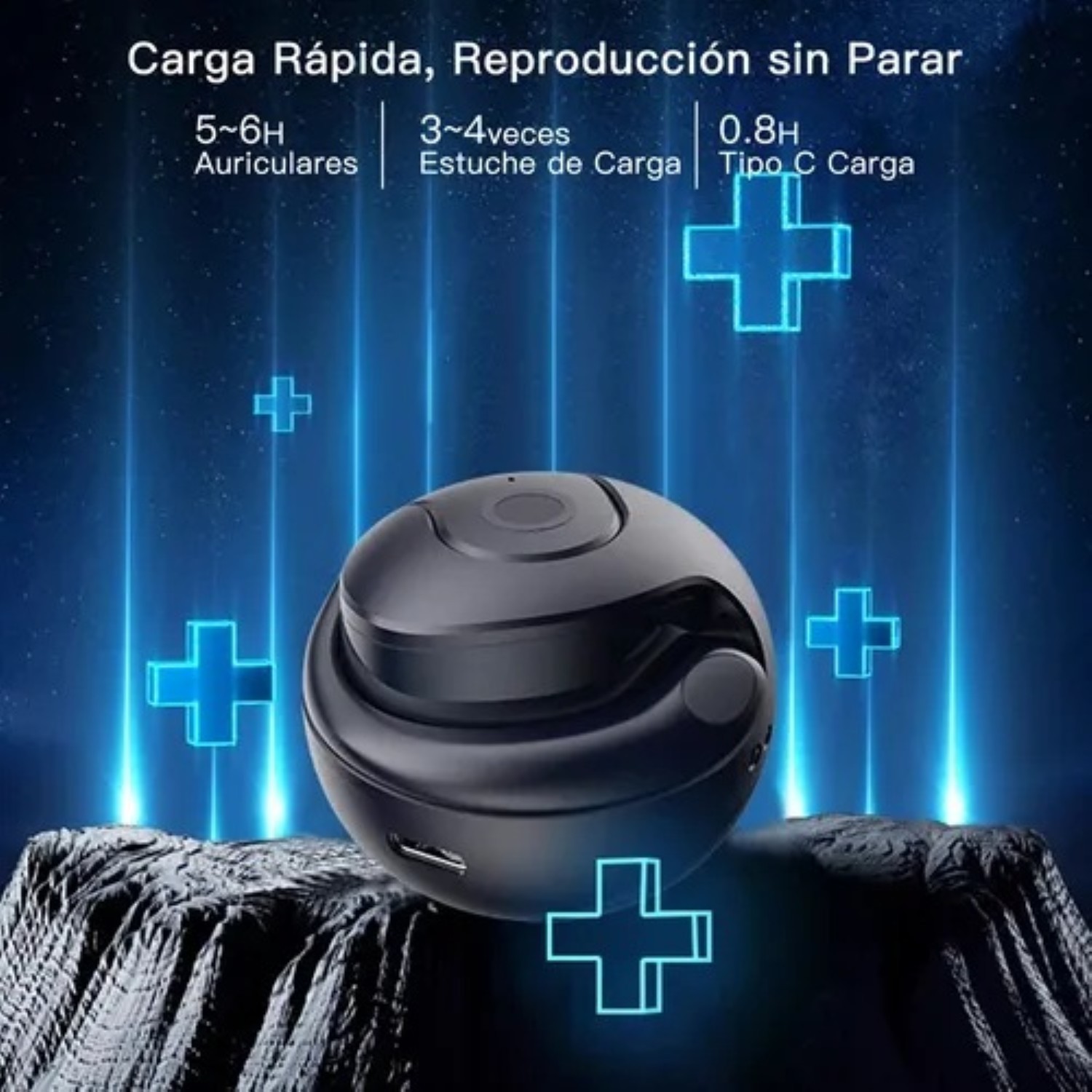 Aud&iacute;fonos Bluetooth Auriculares Inal&aacute;mbricos Manos Libres Morado image number null