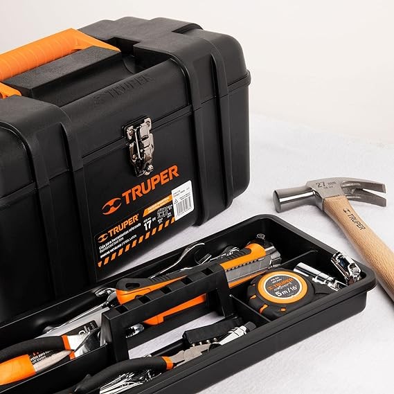 Truper CHP-17X, Caja pl&aacute;stica para herramientas, industrial, 17". image number null