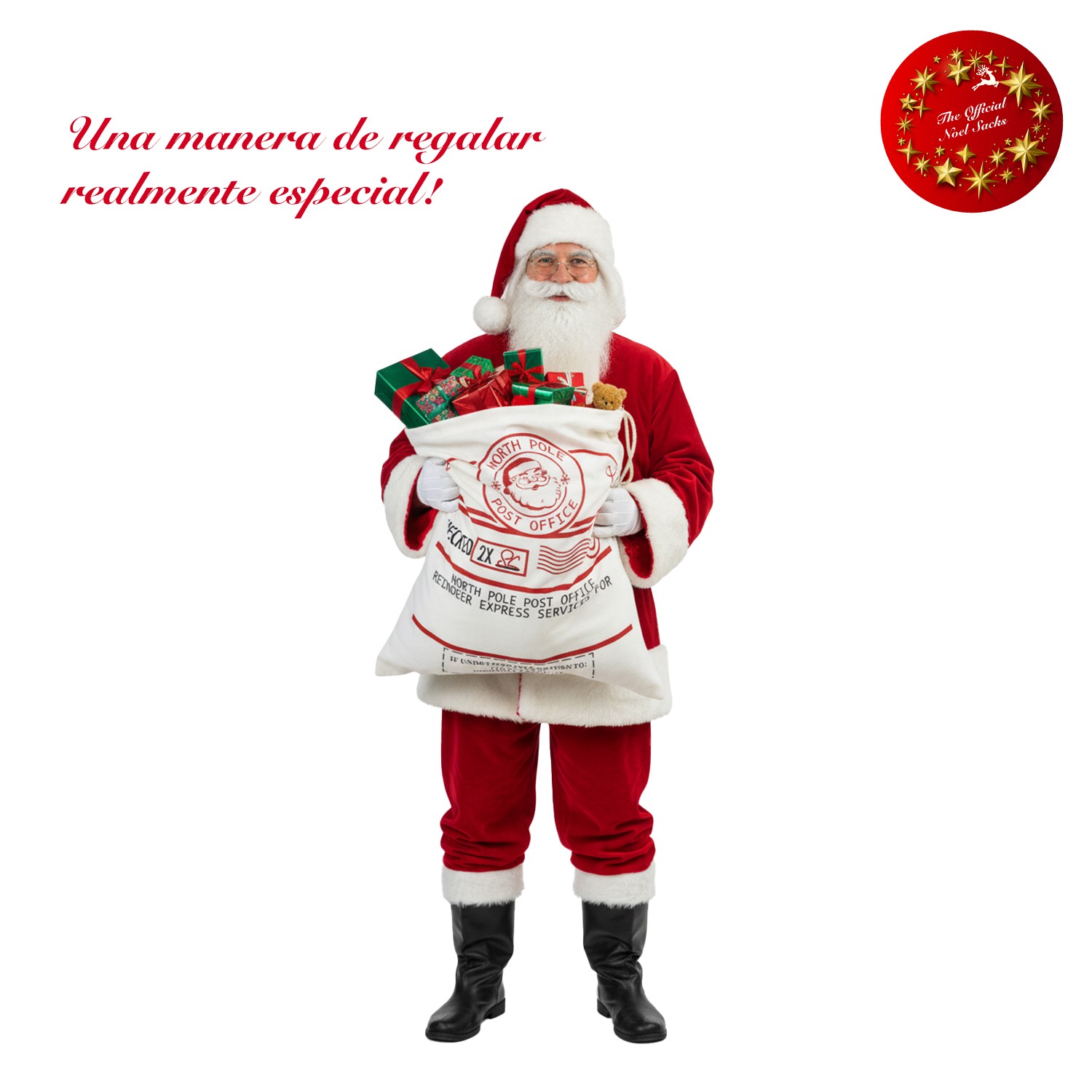 Bolsa Navide&ntilde;a Costal Para Regalos Amplia 70&times;50 cm Costal de Tela Reutilizable para Envolver Regalos Navide&ntilde;os image number null