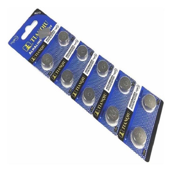 Blister de 10 Pilas Bater&iacute;as Ag13 Lr44 357a Cpu Relojes 1.55v - Tianqiu image number null