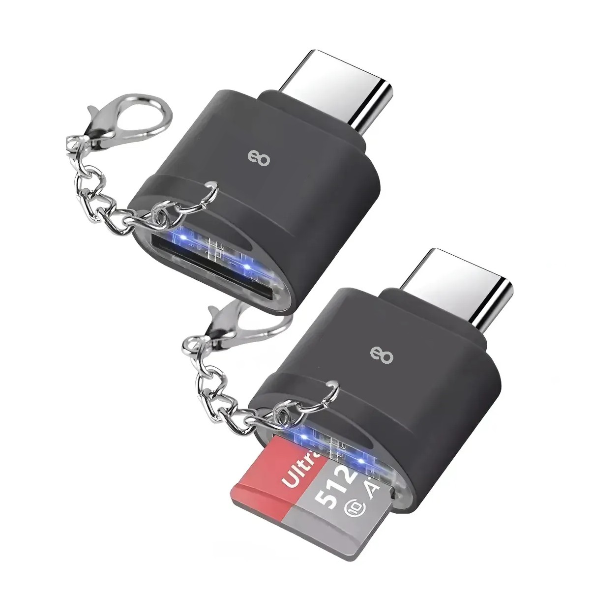 Lector Tarjetas Micro Sd Alta Velocidad Usb Tipo C 3.0 negro 2Pcs image number null