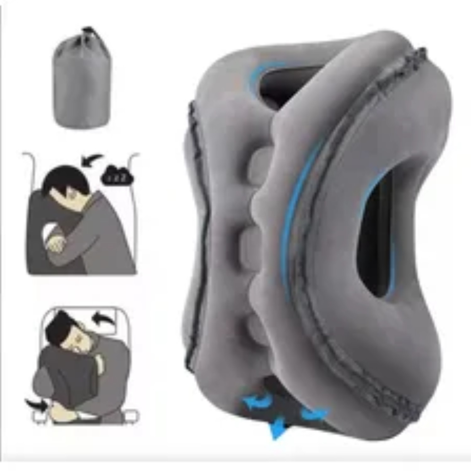 Almohada De Viaje Coj&iacute;n De Cuello Gris image number null