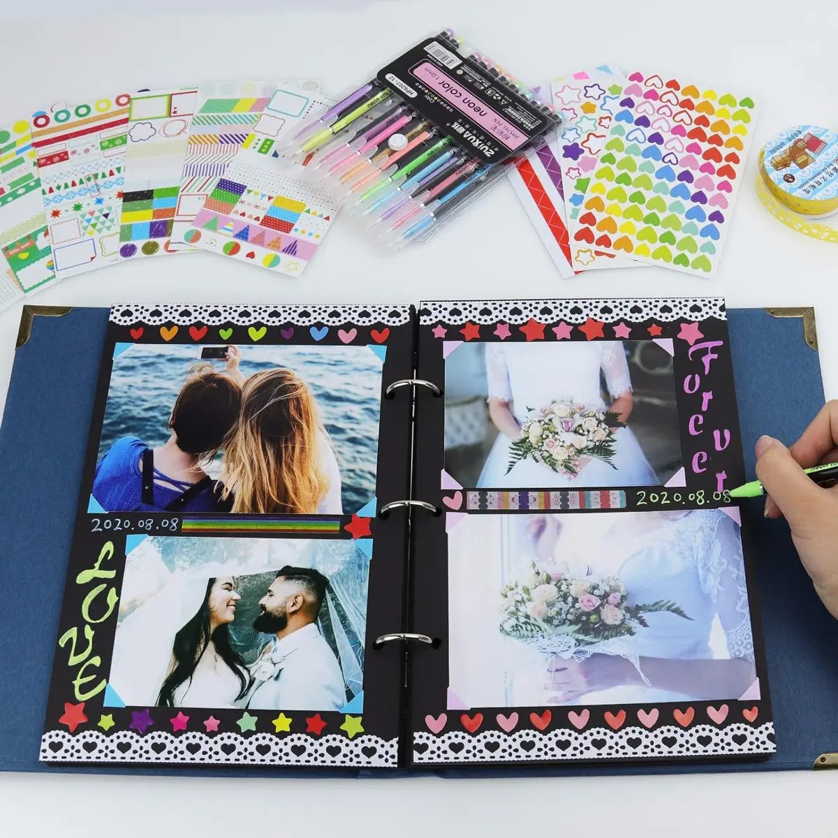 &Aacute;lbum de Fotos con Scrapbook para Escribir y Pintar Color Caqui image number null