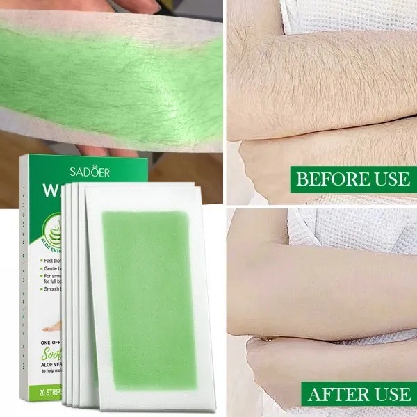 Bandas Tiras Cera Fria Aloe Depilacion Depilar Piernas Axila image number null