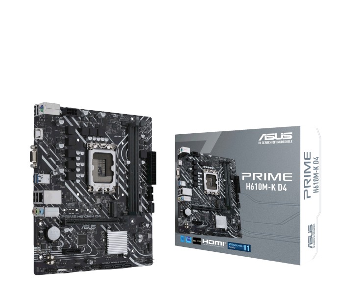 Tarjeta Madre ASUS H610M-K D4, Micro-ATX, LGA 1700, Intel H610, 64GB DDR4, HDMI para Intel image number null