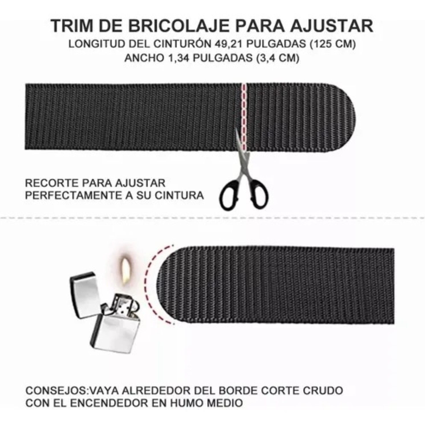 2pzs Cinturones T&aacute;ctico Militar Ajustable Moda Calidad Cinto Negro+marr&oacute;n image number null