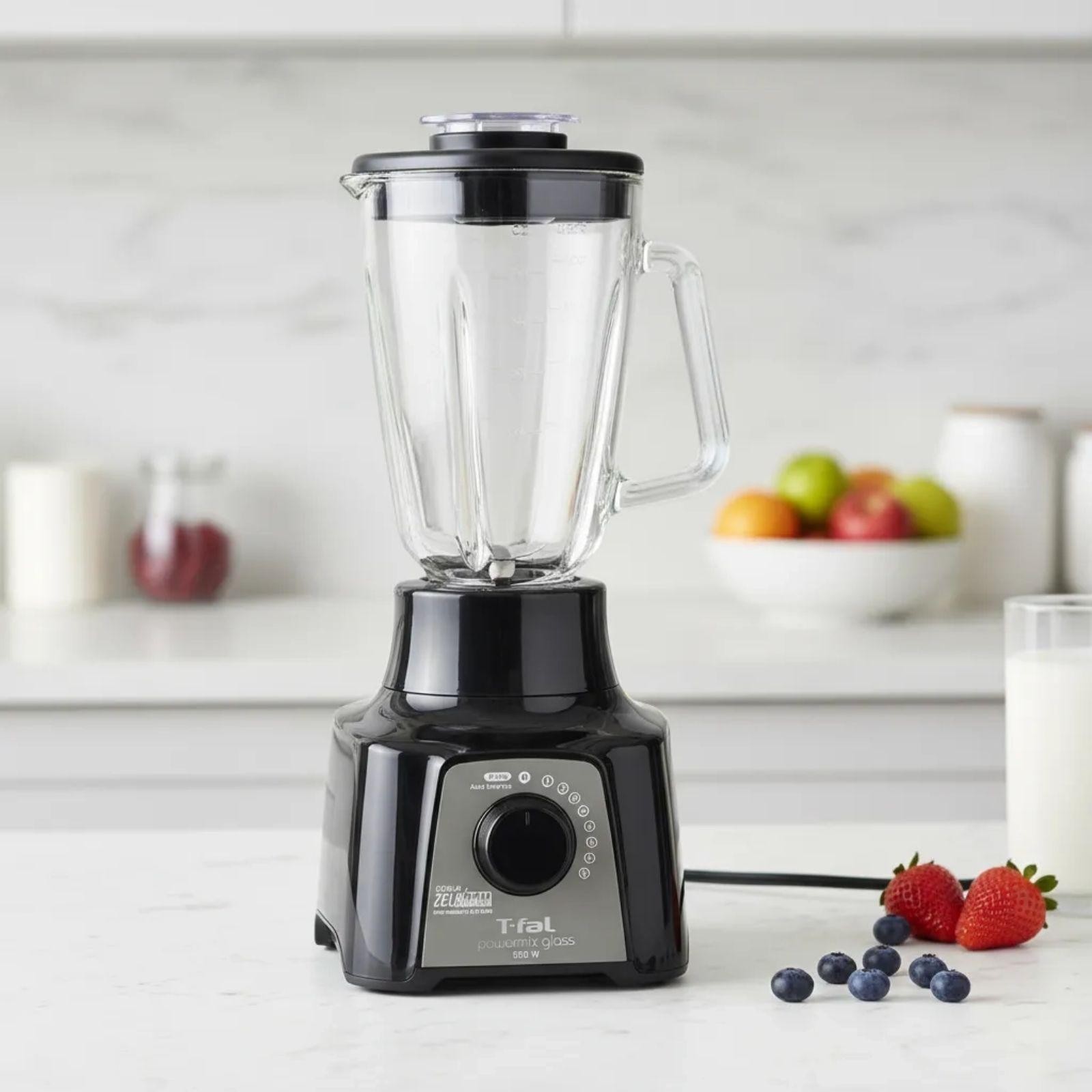 Licuadora T-fal Powermix Glass Vaso de Vidrio 1.25 Litros Negra LN2898X0 image number null