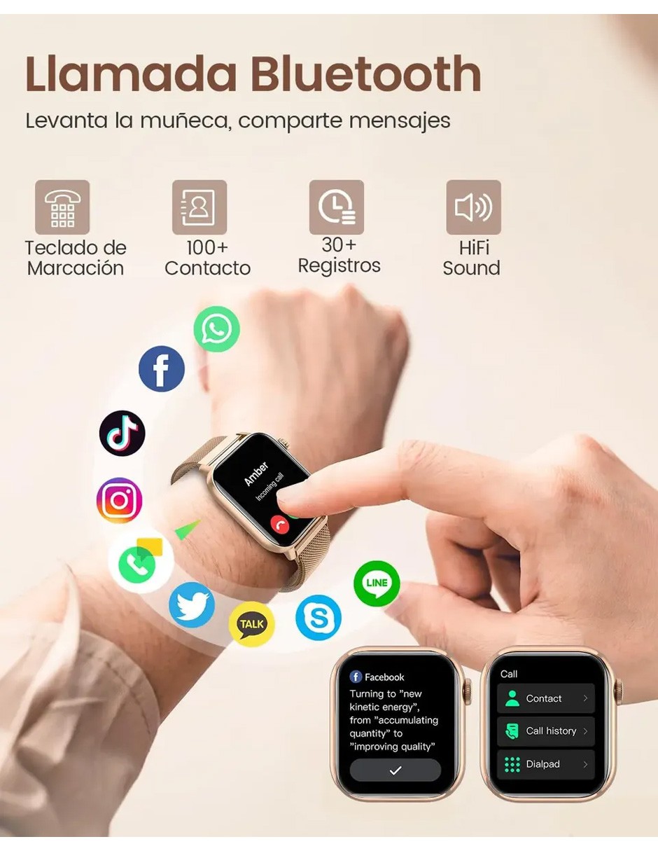 Smartwatch Negro IW9 Petukita Box con Llamadas Bluetooth image number null