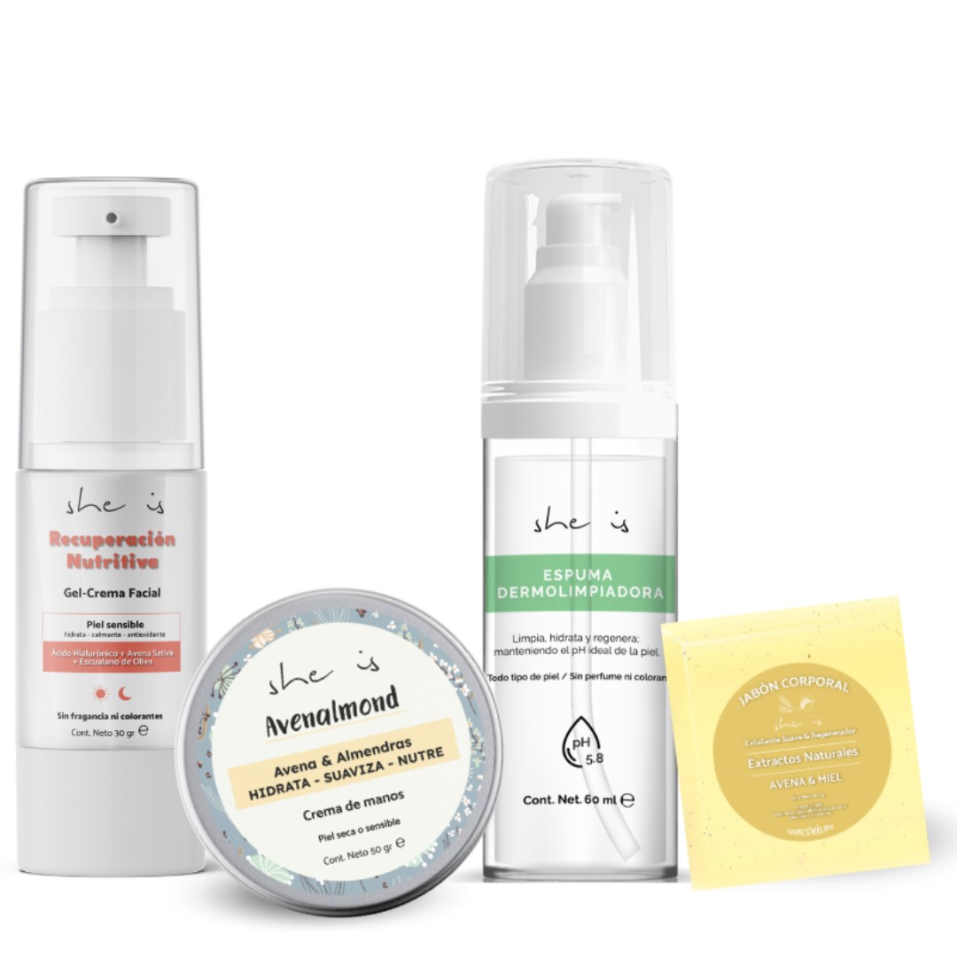 Mini Set Facial Piel Sensible (4 productos) She is skincare image number null