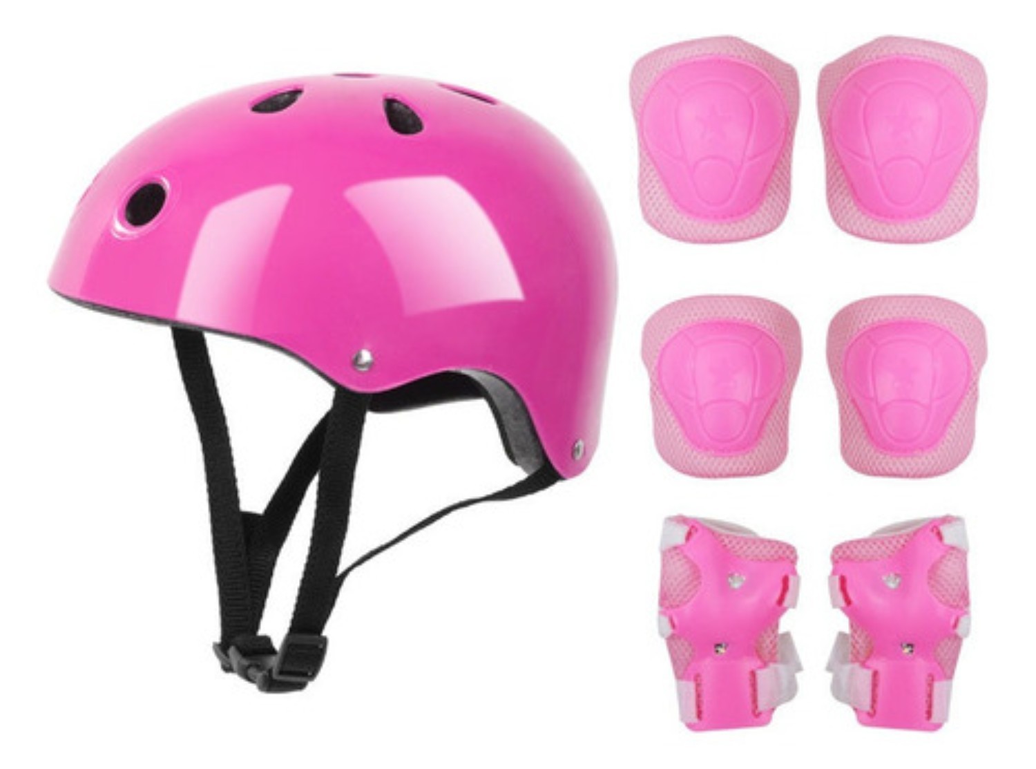 Kits De Protecci&oacute;n De Rodilla Codo Y Manos Para Ni&ntilde;a 7pzs 1 Rosa image number null