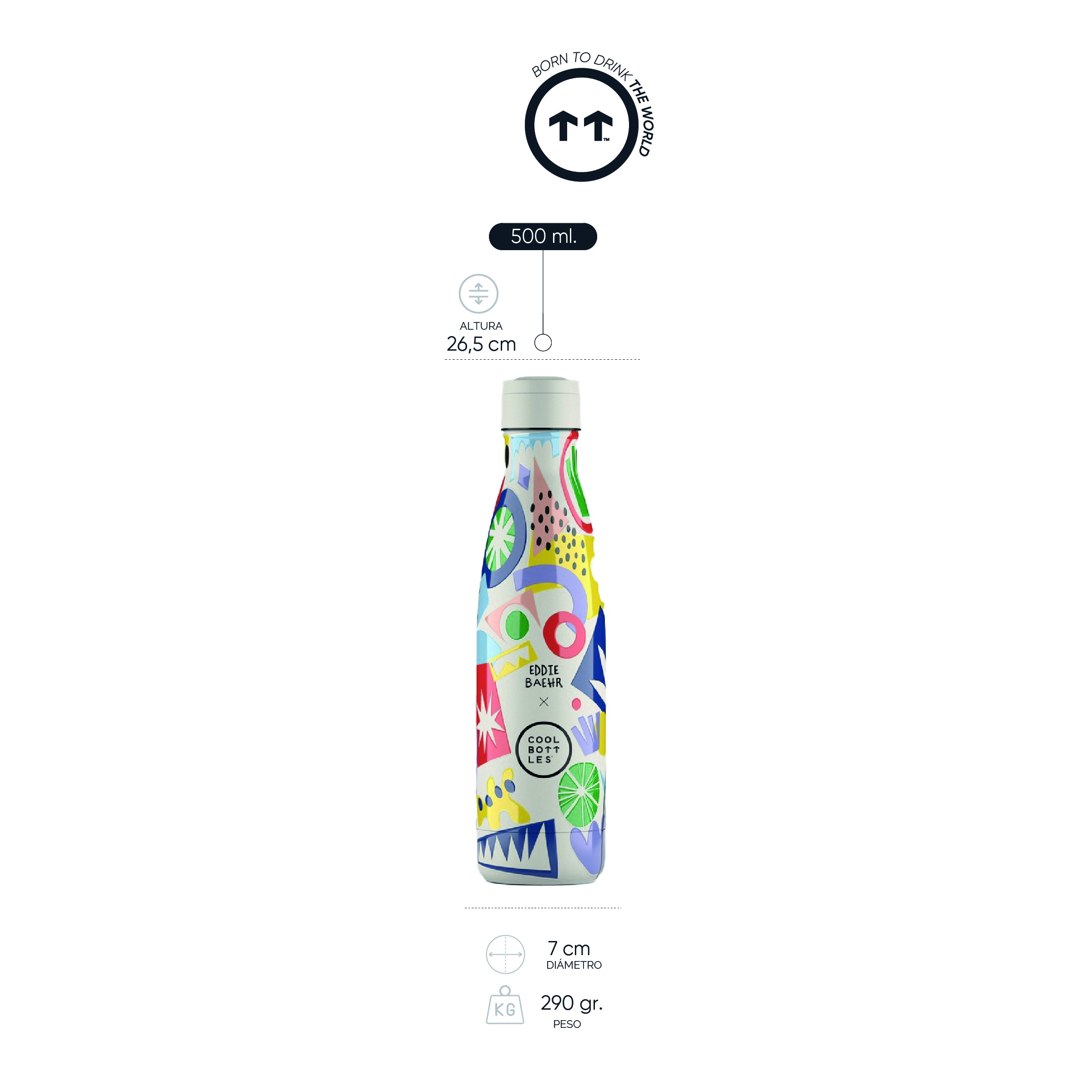 Cool Bottles Botella Termo Electric Garden 500ml by Eddie Baehr image number null