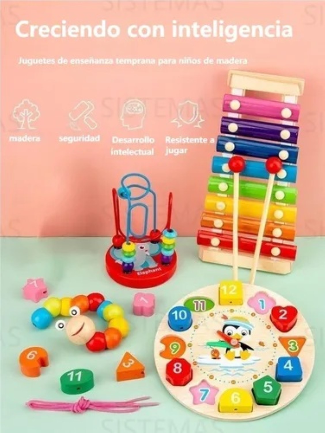 Paquete Did&aacute;ctico Infantil Estimulaci&oacute;n Temprana 5 Piezas image number null