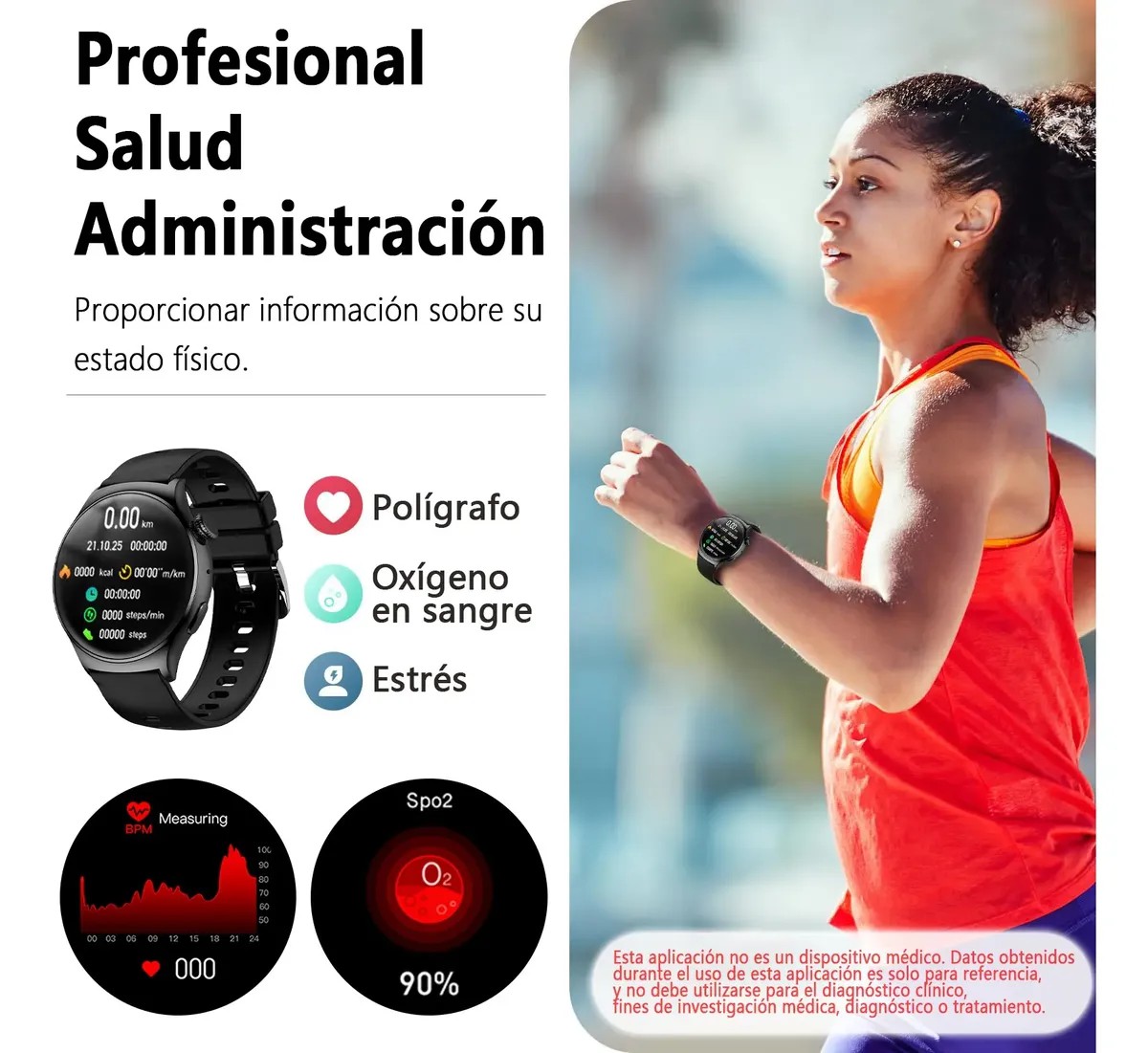 Reloj Inteligente Hombre Mujer Smartwatch Llamadas Watch4 image number null