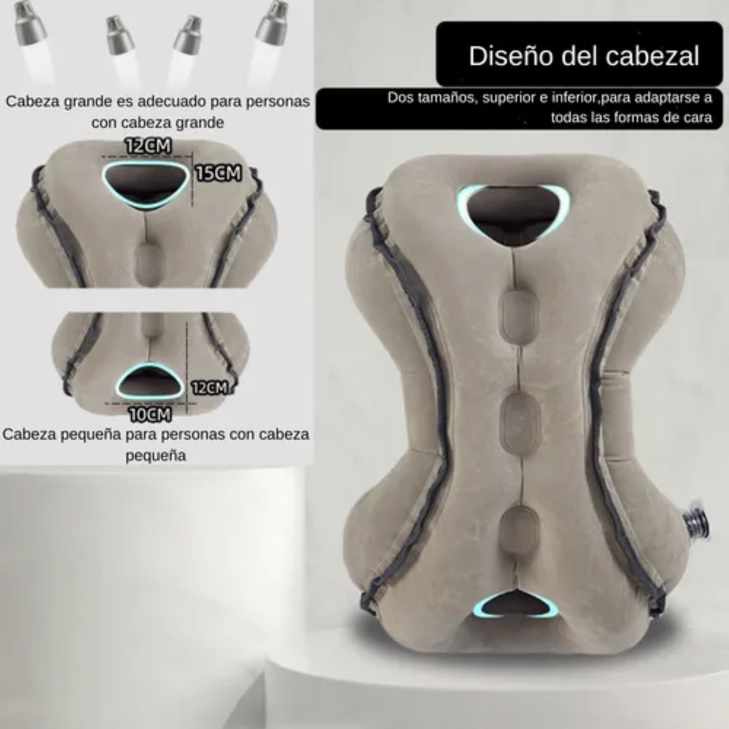 Almohada De Viaje Coj&iacute;n De Cuello Gris image number null