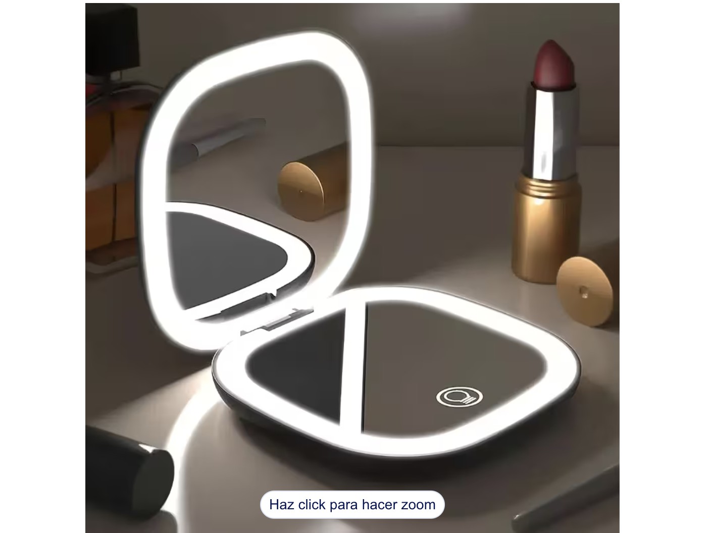 Espejo De Maquillaje Led Bolsillo Port&aacute;til Recargable 1x/3x dos Espejos De Maquillaje Modelo Blanco image number null
