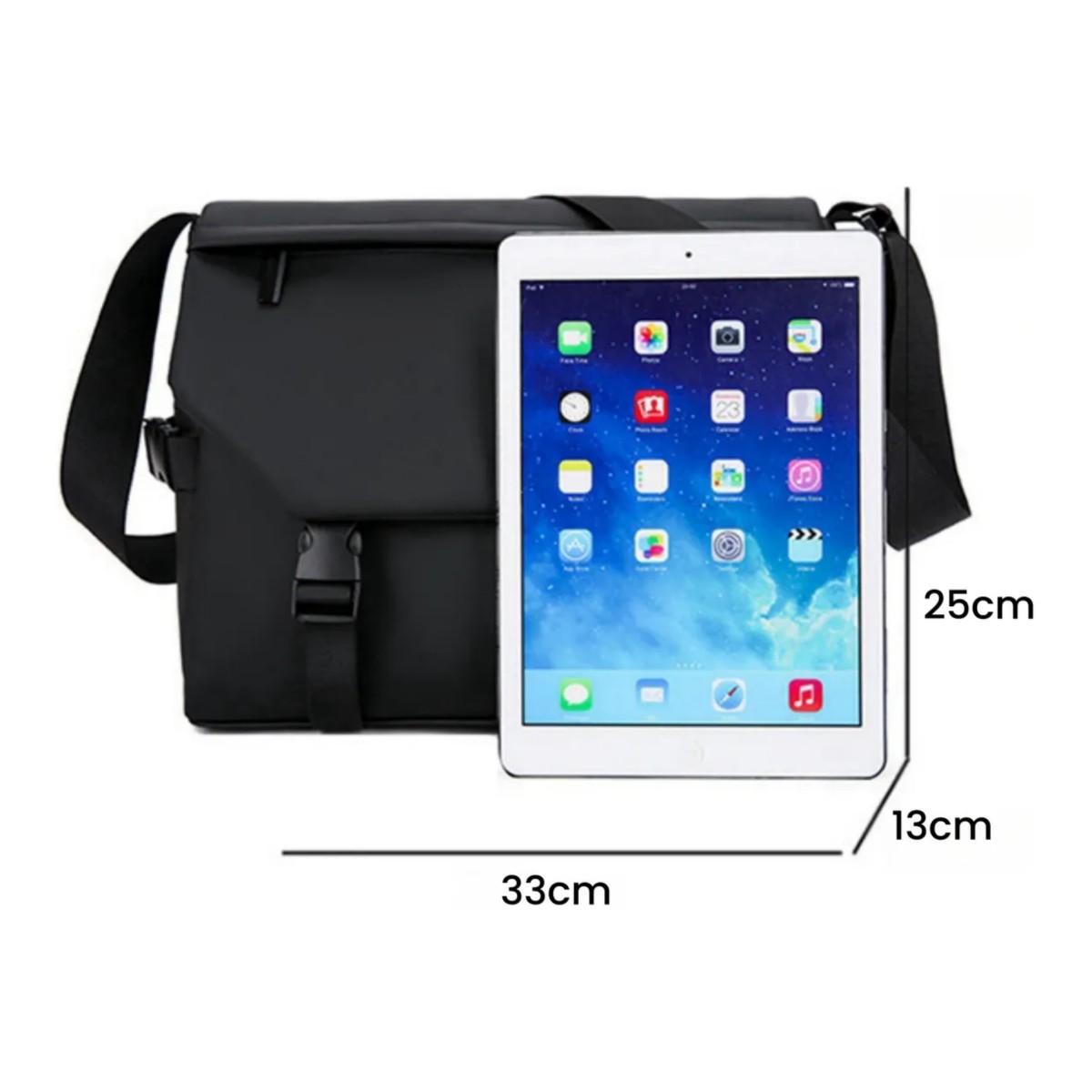 Bolsa Bolso Impermeable Bandolera Crossbody Para Hombre Negro image number null
