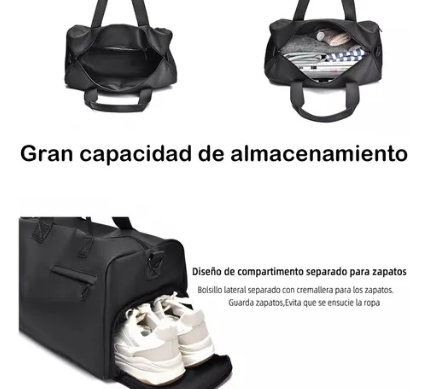 Maleta Deportiva Bolsa Gym Negro image number null