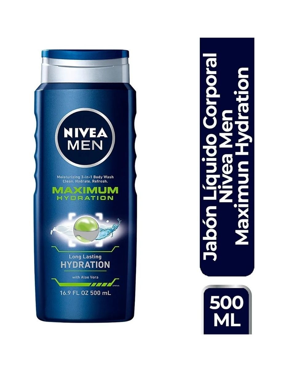 Jab&oacute;n L&iacute;quido Corporal Nivea Men Maximun Hydration 500ml image number null