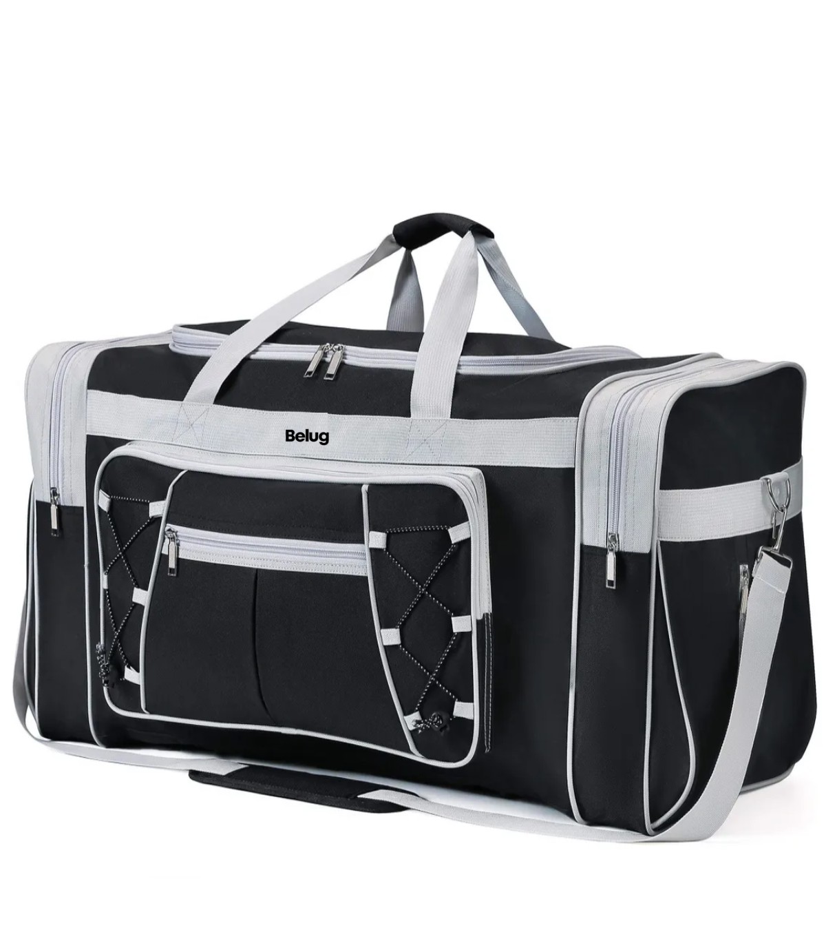 Bolsa De Viaje Port&aacute;til Duradera De Gran Capacidad 65cm Negro y blanco image number null