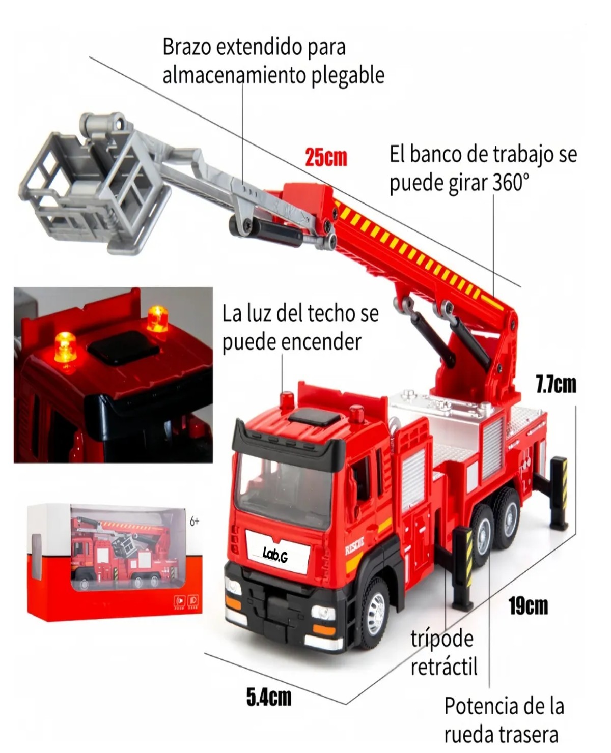 Camion De Bomberos 1pz Rojo image number null