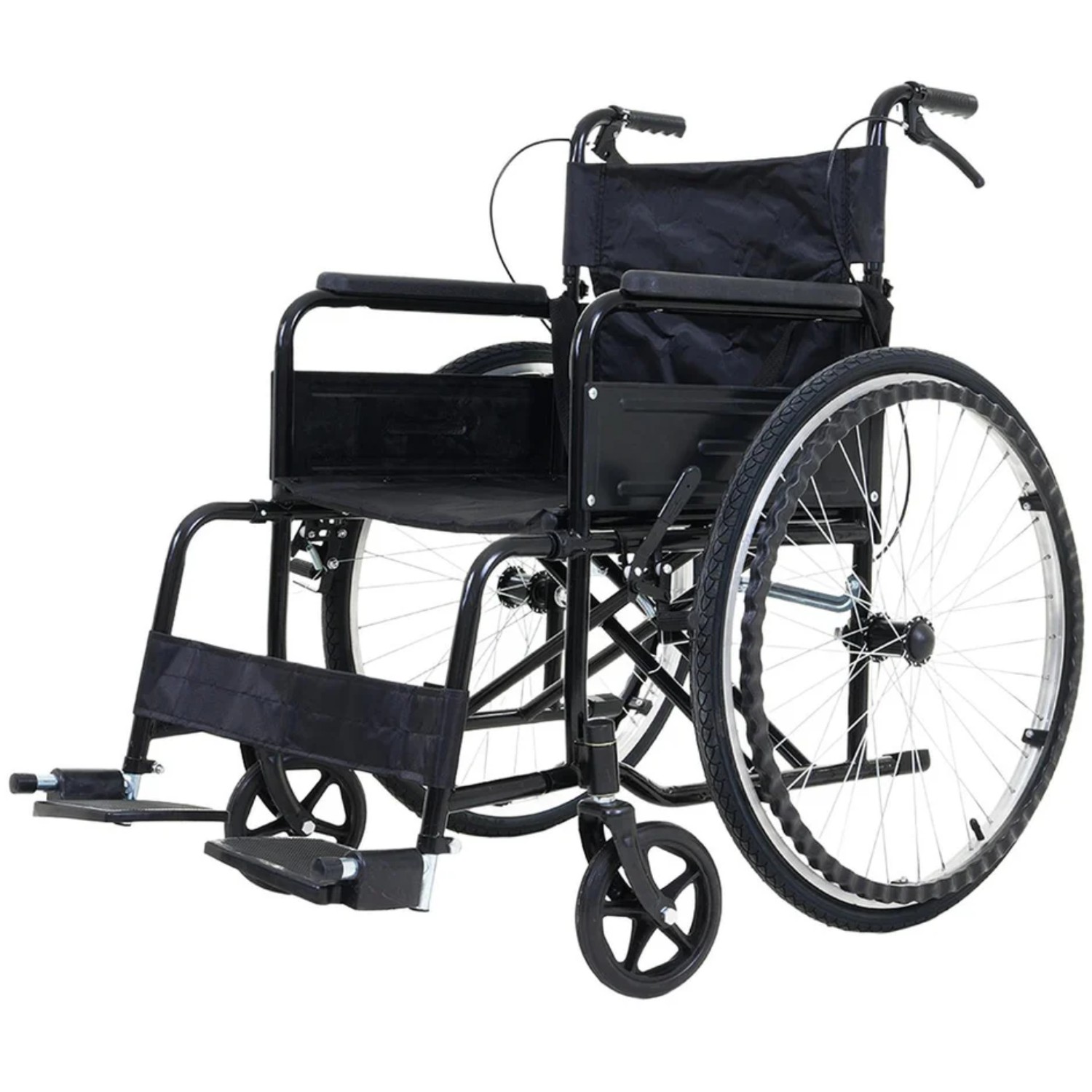 Silla De Ruedas Llanta Neum&aacute;tica De Aire Todoterreno Acero Plegable Portatil Descansapies image number null
