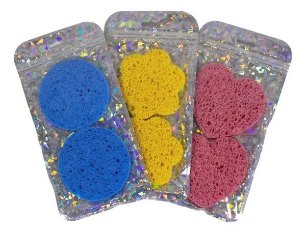 Esponja Exfoliante De Celulosa Natural Limpieza Facial 24 Pz image number null