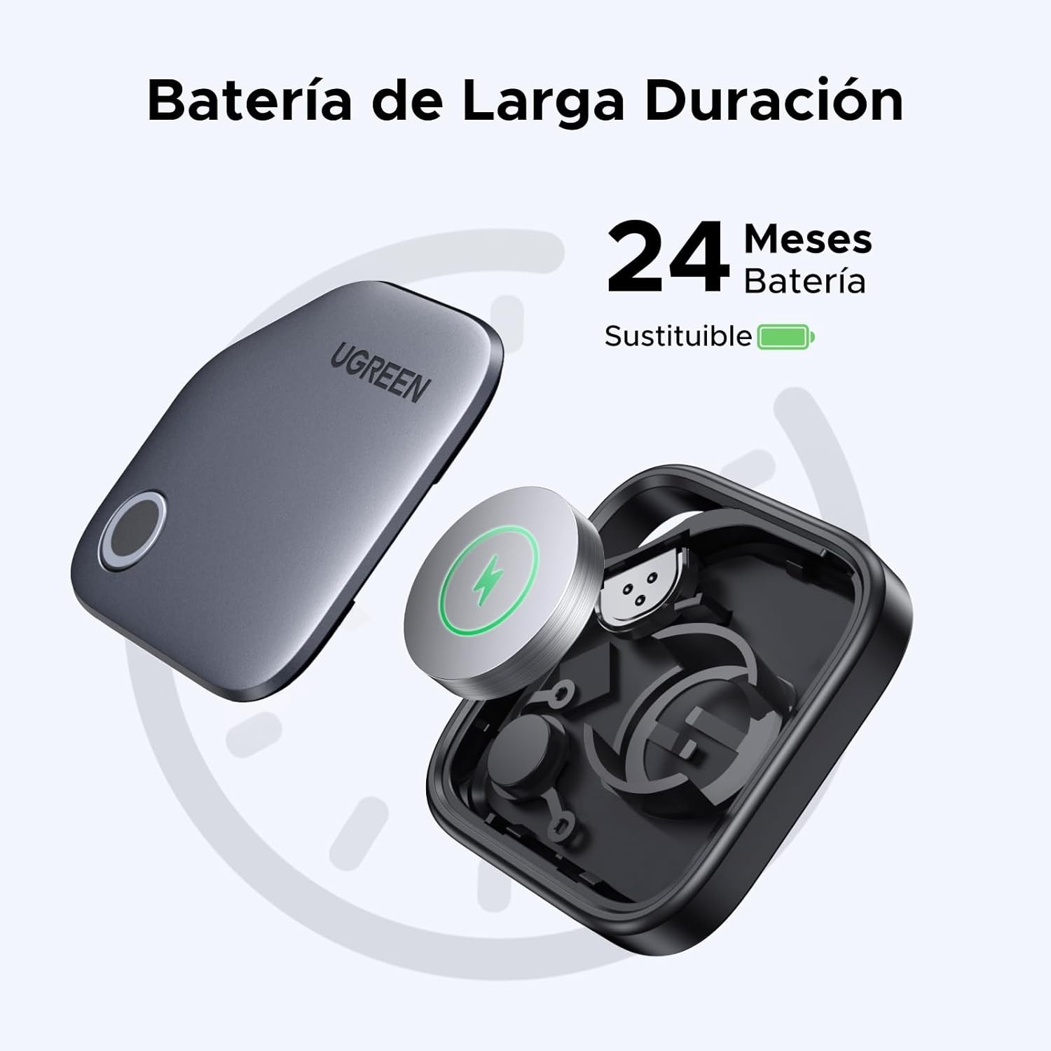 UGREEN FineTrack Smart Finder Compatible con Apple Find My (s&oacute;lo iOS), Bluetooth Tracker para el Equipaje image number null