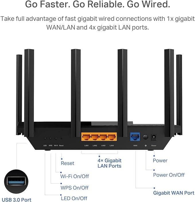 TP-Link Router AX5400 WiFi 6 (Archer AX73) - Enrutador de Internet inal&aacute;mbrico Gigabit de Banda Dual, image number null