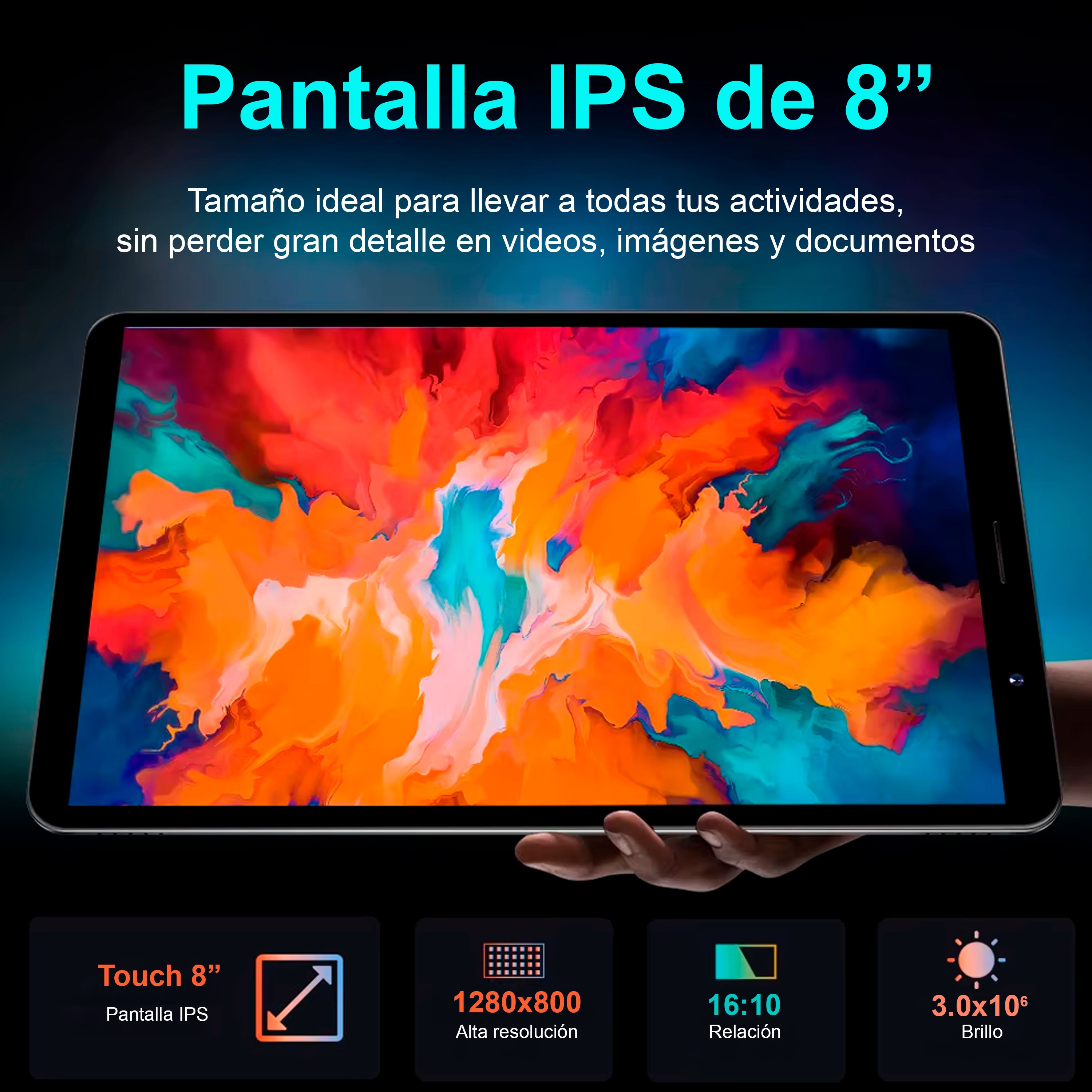 Vak Tablet 73x 8' Hd 8 Core Teclado 2 Camaras Android Wifi -Azul image number null