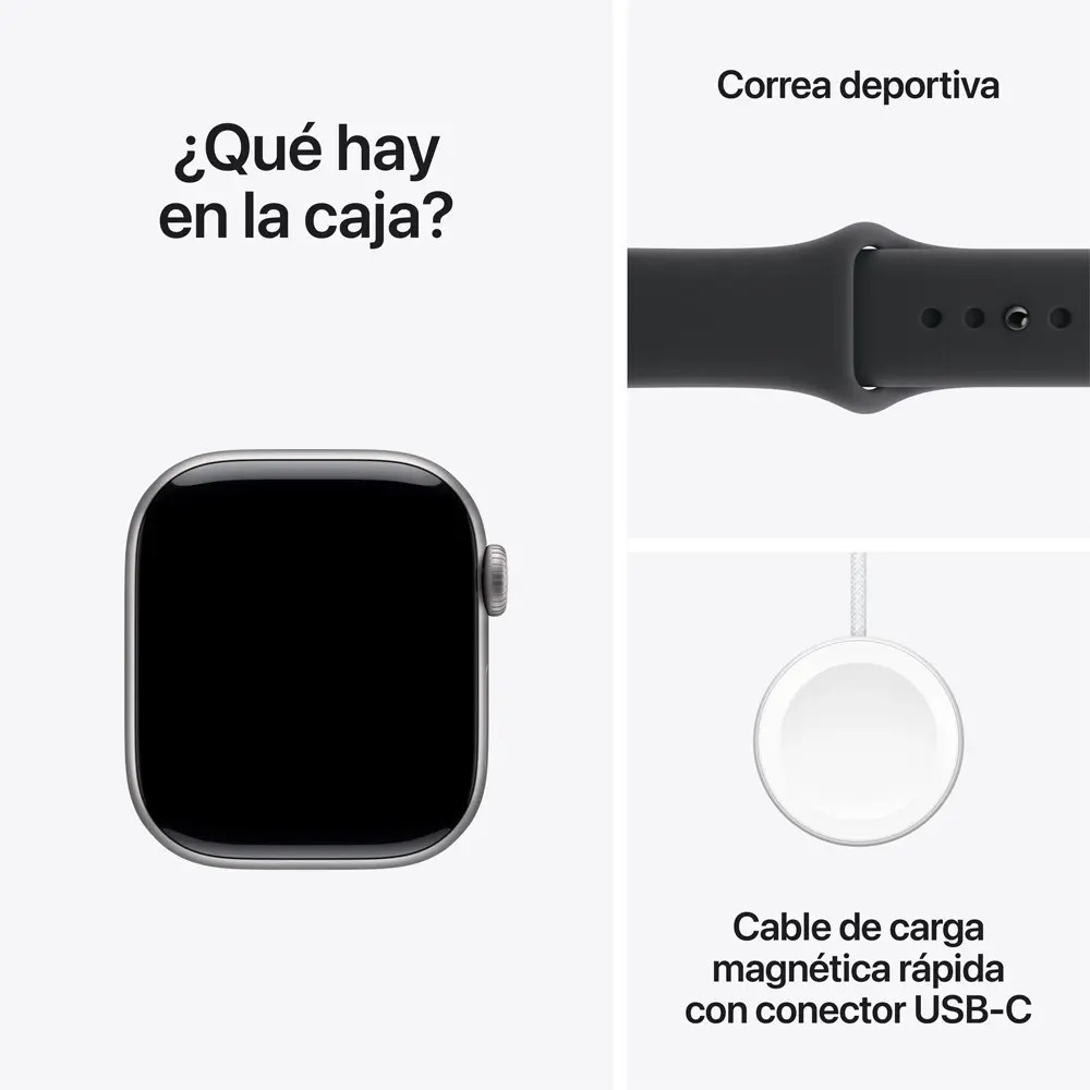 Apple Watch 11 Gps 46mm Gris Espacial + Correa Negra M/L image number null