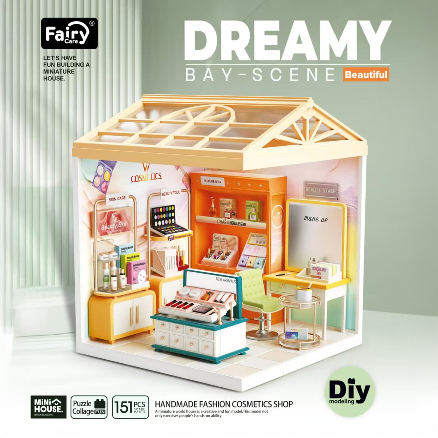 Juguete Tienda de Cosm&eacute;ticos en Miniatura con Maquillaje, Accesorios y Luz Nocturna image number null