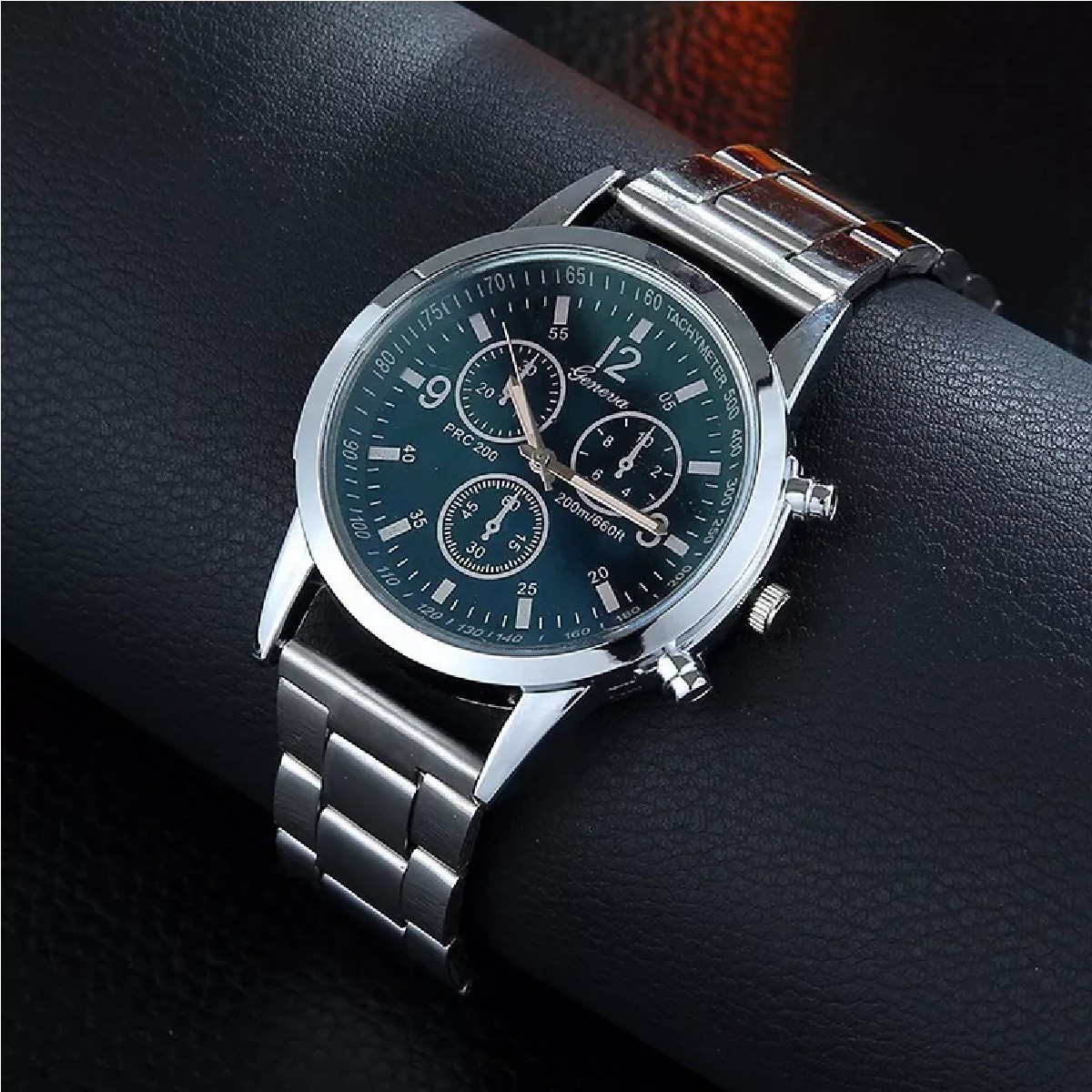 Moda Para Hombre Reloj Nuevo Belug Original Correa Met&aacute;lica Hombre Plata image number null